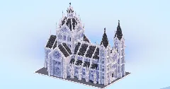 White Gothic Cathedral — Minecraft Build by LeonisBuilds (1)