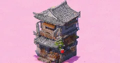 Chinese Tea House Watercolor — Minecraft Build by EasternRealms (2)