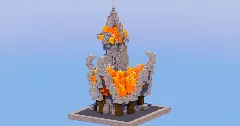 Fire Medieval Fantasy House 2 — Minecraft Build by LeonisBuilds (2)