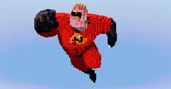 Mr Incredible from The Incredibles — Minecraft Build by LeonisBuilds (1)