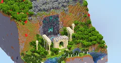 Fully Built 150x150 Blocks Mountain Dungeon Map with Interiors — Minecraft Build by LeonisBuilds (4)