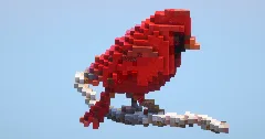 Red Cardinal Bird‎ — Minecraft Build by LeonisBuilds (2)