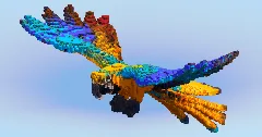 Light Blue Parrot — Minecraft Build by LeonisBuilds (2)