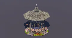 Tuff Gray Gothic Bandstand — Minecraft Build by MellowHat (1)
