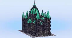 Gothic Cathedral Oxidized Copper Version — Minecraft Build by LeonisBuilds (2)