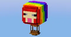 Rainbow Sheep Hot Air Balloon — Minecraft Build by LeonisBuilds (2)
