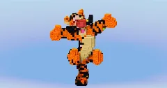 Tigger from Disney Winnie The Pooh — Minecraft Build by LeonisBuilds (1)