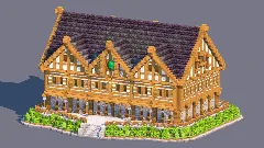Medieval Trading Hall - Fully Decorated Interior | Download — Minecraft Build by RaekonBuilds (2)