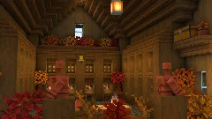 Autumn Medieval Villager Trading Hall | Fully Furnished Interior — Minecraft Build by RaekonBuilds (2)