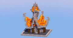 Fire Medieval Fantasy House 4 — Minecraft Build by LeonisBuilds (2)