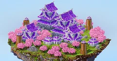 White Amethyst Japanese Floating Island — Minecraft Build by LeonisBuilds (1)