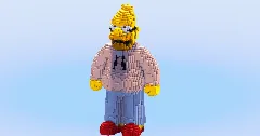 Abe Simpson — Minecraft Build by LeonisBuilds (1)