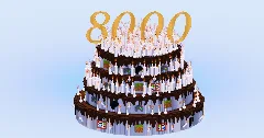 8000 Followers on Patreon Cake | FREE — Minecraft Build by LeonisBuilds (2)