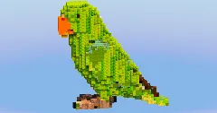 Green Parakeet Parrot — Minecraft Build by LeonisBuilds (2)