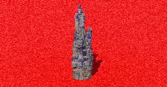 Cliff Town Blue Roofs — Minecraft Build by ImpossibleBuilds (2)