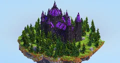 Dark Amethyst Gothic Cathedral v2 on Floating Island — Minecraft Build by LeonisBuilds (3)