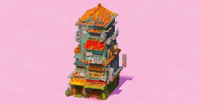 Teal Apartment Shophouse — Minecraft Build by EasternRealms
