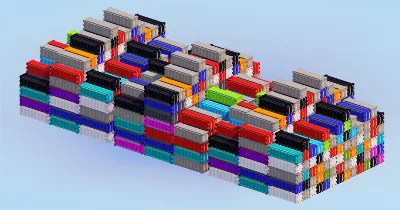 Mega Pile of Containers — Minecraft Build by LeonisBuilds