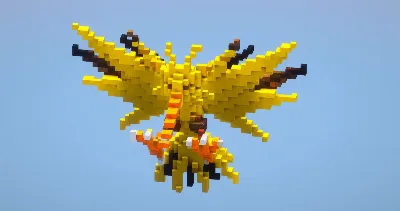 Zapdos from Pokemon — Minecraft Build by LeonisBuilds