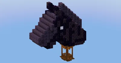 Black Horse Hot Air Balloon — Minecraft Build by LeonisBuilds