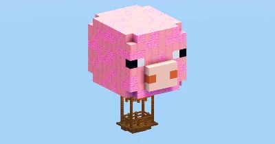 Pig Hot Air Balloon — Minecraft Build by LeonisBuilds