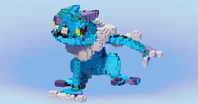 Frogadier from Pokemon — Minecraft Build by LeonisBuilds