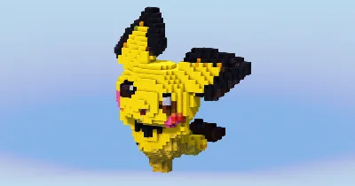 Pichu from Pokemon — Minecraft Build by LeonisBuilds