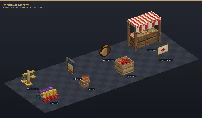 Medieval Market Asset Download [Java + Bedrock + Blockbench] — Minecraft Resource Pack by ScorpionTeam