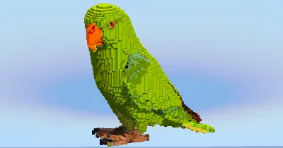 Green Parrot — Minecraft Build by LeonisBuilds