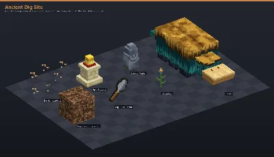 Ancient Dig Site Asset [Java + Bedrock + Blockbench] — Minecraft Resource Pack by ScorpionTeam