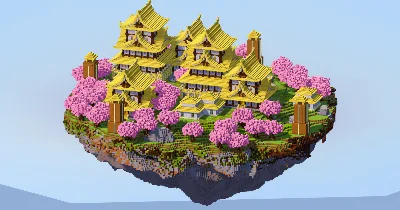 Japanese Floating Island Bamboo version — Minecraft Build by LeonisBuilds