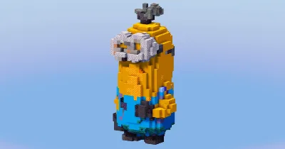 Kevin from Minions — Minecraft Build by LeonisBuilds