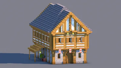 Medieval House – Fully Decorated Interior | Download — Minecraft Build by RaekonBuilds