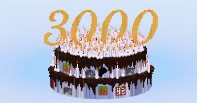 3000 Followers on Patreon Cake | FREE — Minecraft Build by LeonisBuilds