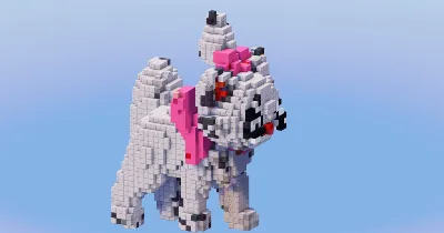 Marie from Disney Aristocats — Minecraft Build by LeonisBuilds