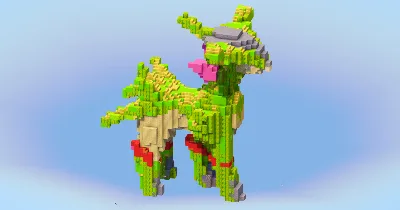 Virizion from Pokemon — Minecraft Build by LeonisBuilds