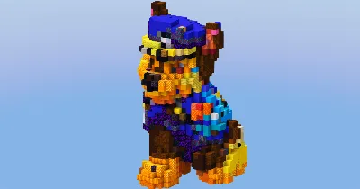Chase from Paw Patrol — Minecraft Build by LeonisBuilds