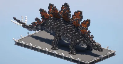Gray Stegosaurus — Minecraft Build by LeonisBuilds