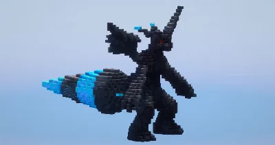 Zekrom from Pokemon — Minecraft Build by LeonisBuilds