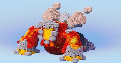 Mega Heatran from Pokemon — Minecraft Build by LeonisBuilds