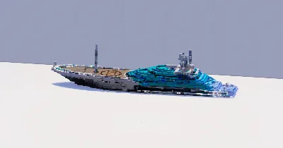 Blue Luxury Yacht — Minecraft Build by ModernCraft
