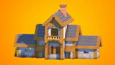 Medieval Blacksmith Estate with Upper Balcony | Fully Furnished Interior — Minecraft Build by RaekonBuilds