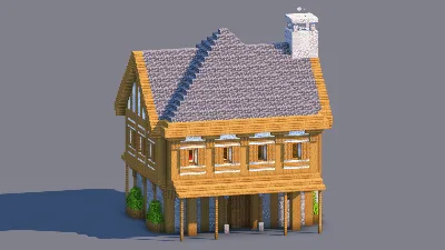 Medieval House – Fully Decorated Interior | Download — Minecraft Build by RaekonBuilds
