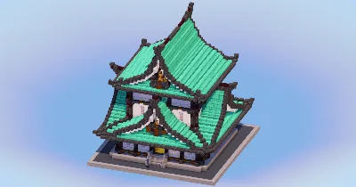 Japanese Temple Dark Copper — Minecraft Build by LeonisBuilds