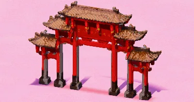Chinese Paifang Gate — Minecraft Build by EasternRealms