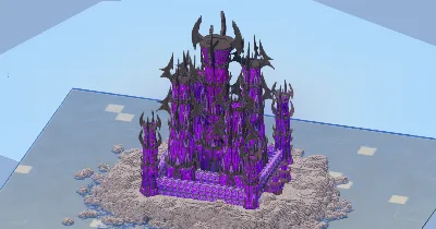 Dark Amethyst Fantasy Castle 400x400 Blocks Fully Built Map — Minecraft Build by LeonisBuilds