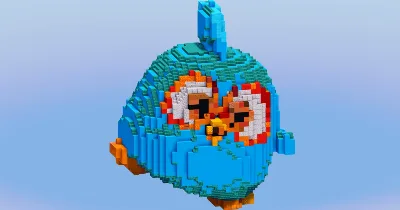 The Blues from Angry Birds — Minecraft Build by LeonisBuilds