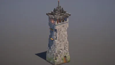 Medieval Tower — Minecraft Build by MellowHat