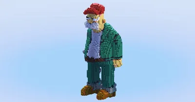 Scruffy Scruffington from Futurama — Minecraft Build by LeonisBuilds