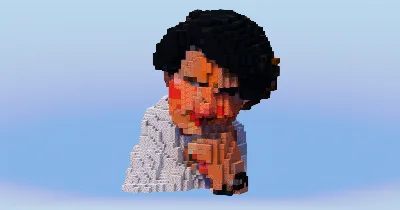 Rosalind Franklin Bust — Minecraft Build by LeonisBuilds